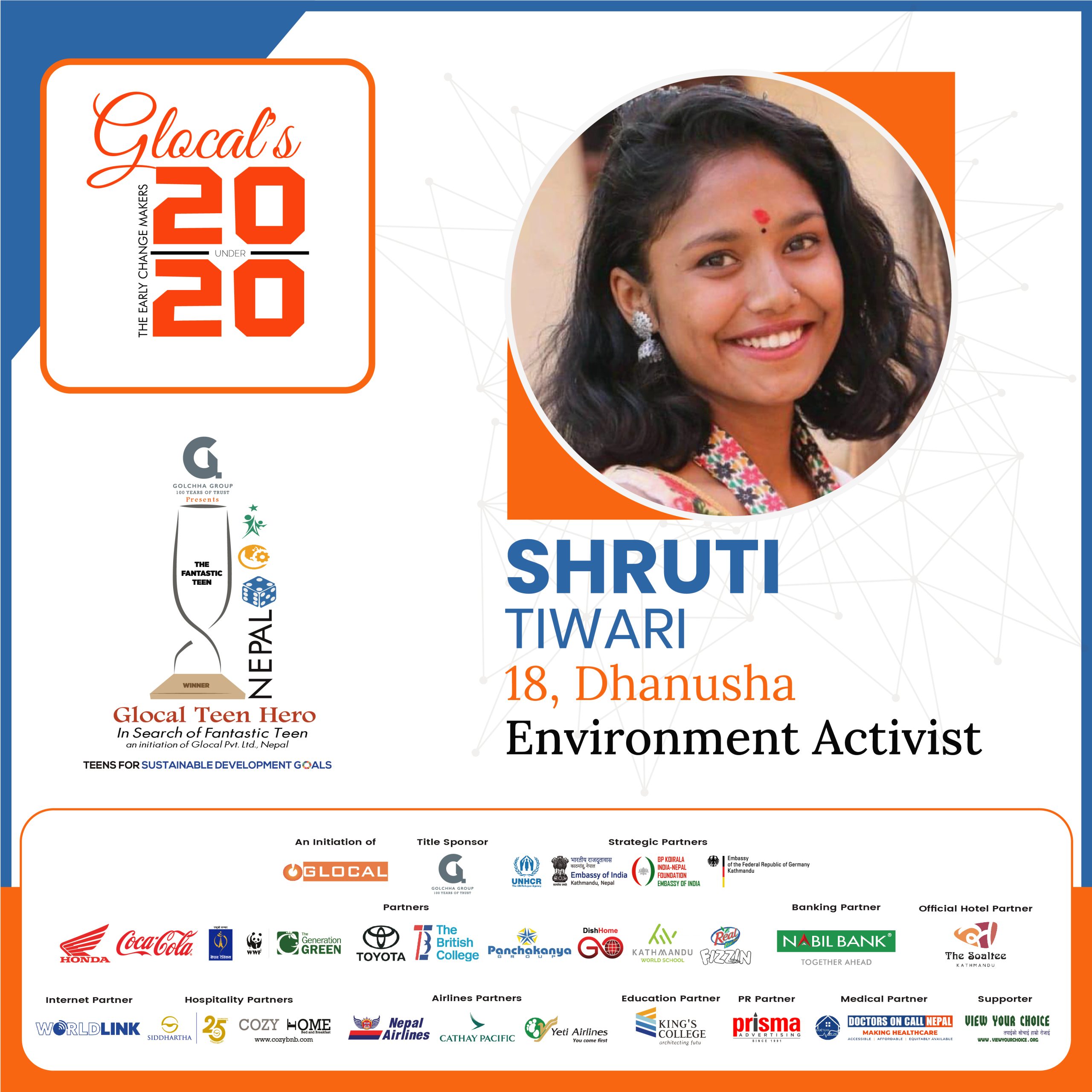 Ms. Shruti Tiwari: A Environmental Activist. - Glocal Teen Hero